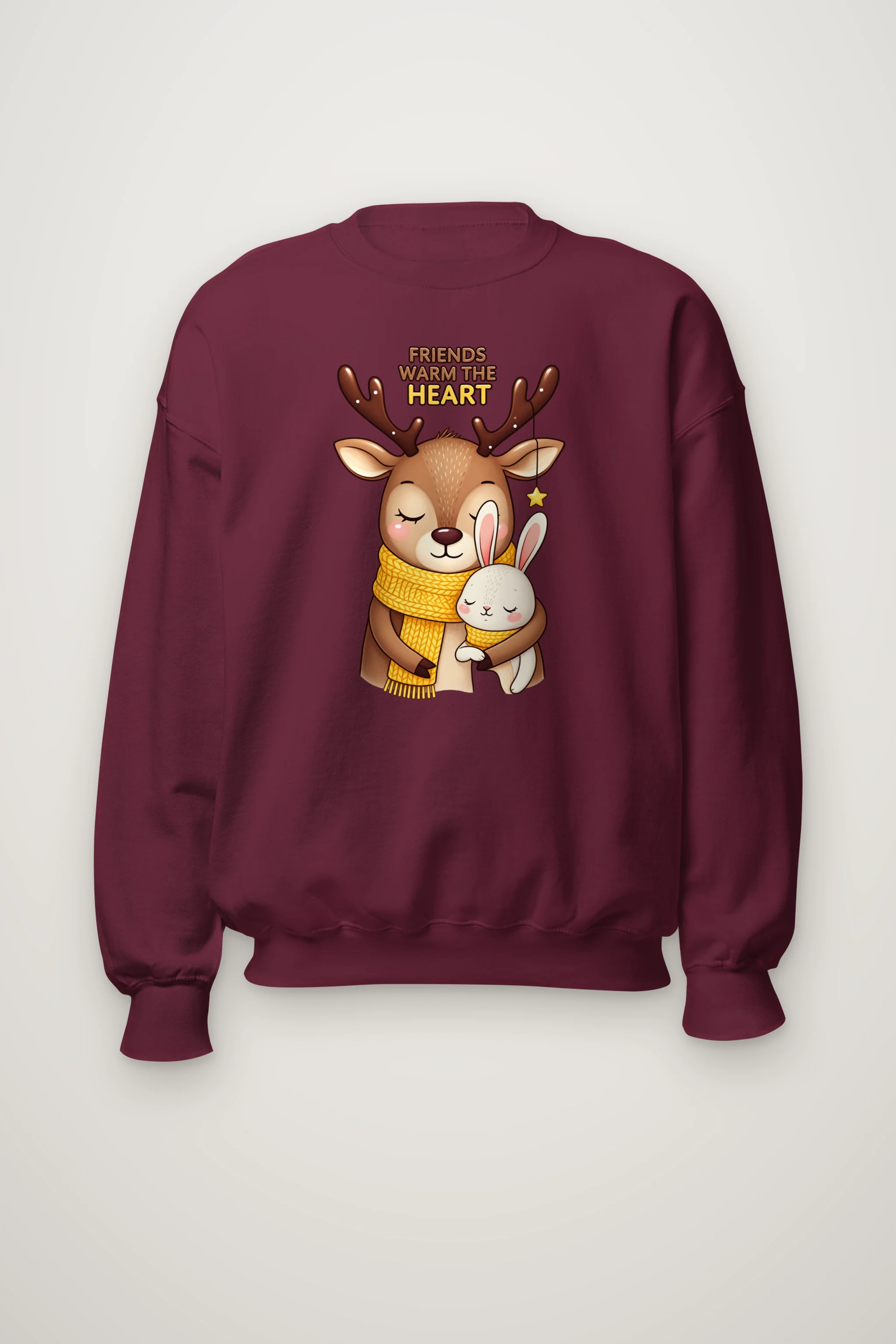 "Friends Warm The Heart" Heavy Blend Unisex Crewneck Sweatshirt