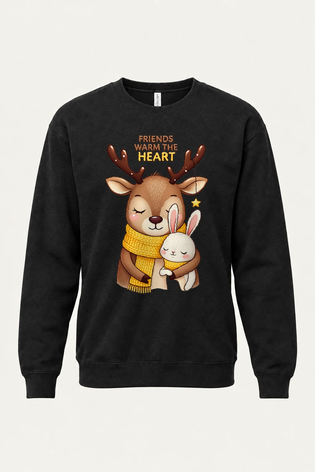 "Friends Warm The Heart" Heavy Blend Unisex Crewneck Sweatshirt | Gildan 18000
