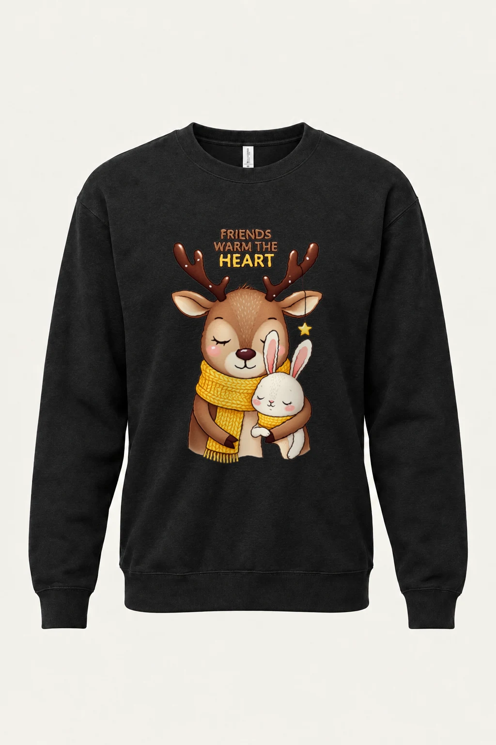 "Friends Warm The Heart" Heavy Blend Unisex Crewneck Sweatshirt | Gildan 18000