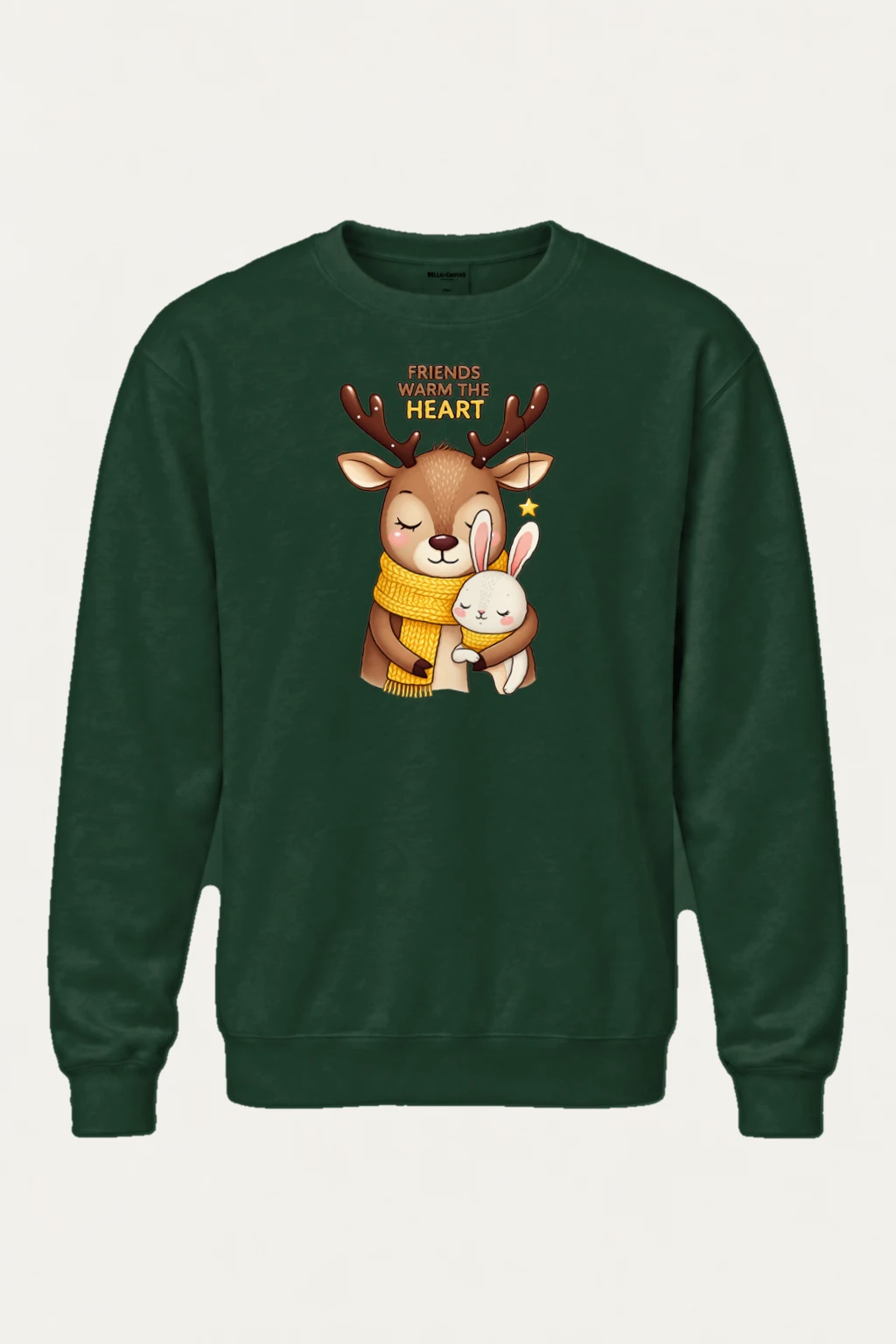 "Friends Warm The Heart" Heavy Blend Unisex Crewneck Sweatshirt | Gildan 18000