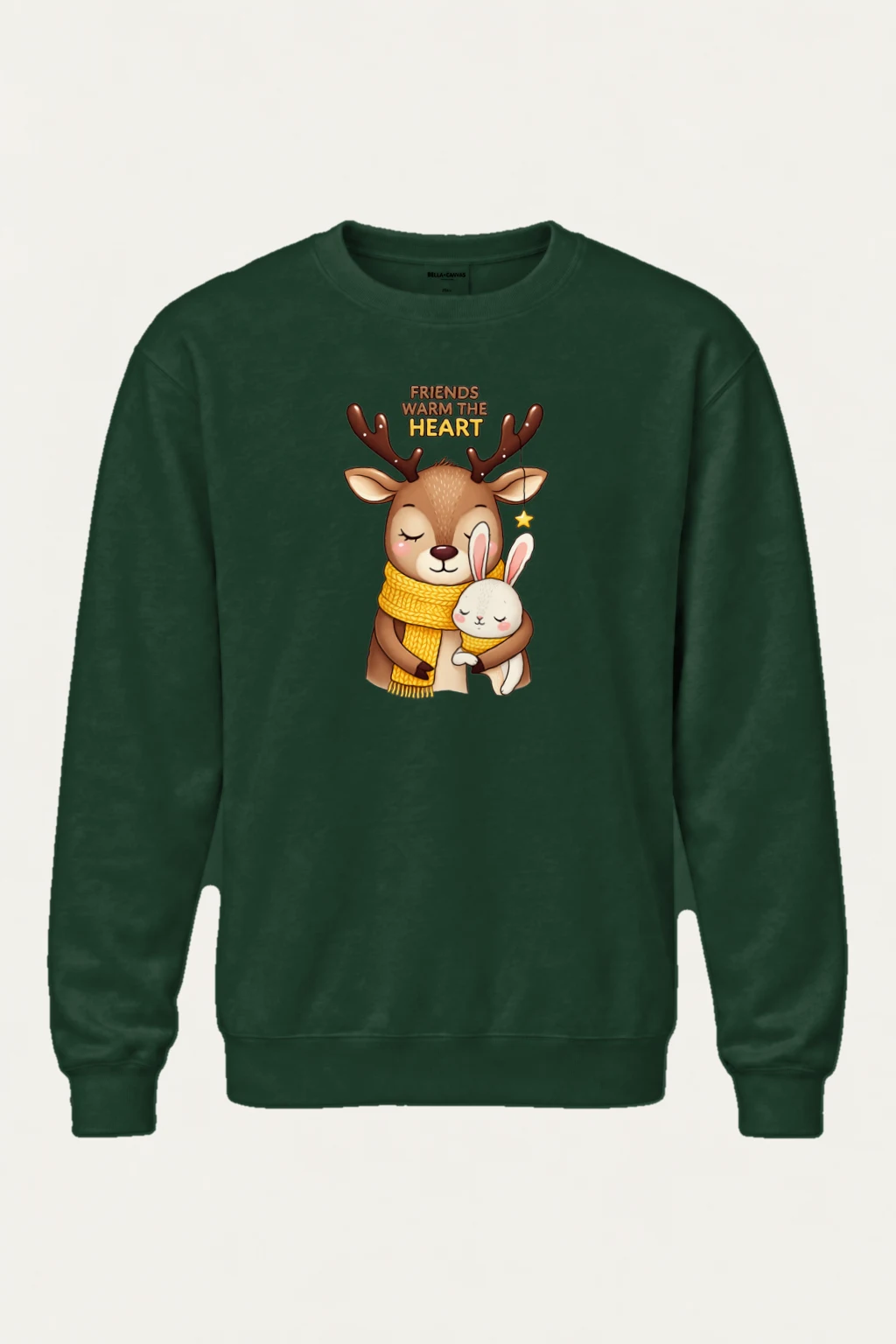"Friends Warm The Heart" Heavy Blend Unisex Crewneck Sweatshirt | Gildan 18000
