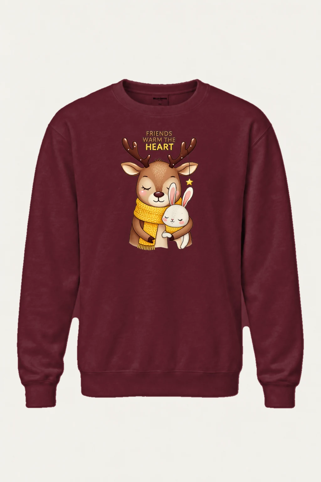 "Friends Warm The Heart" Heavy Blend Unisex Crewneck Sweatshirt | Gildan 18000