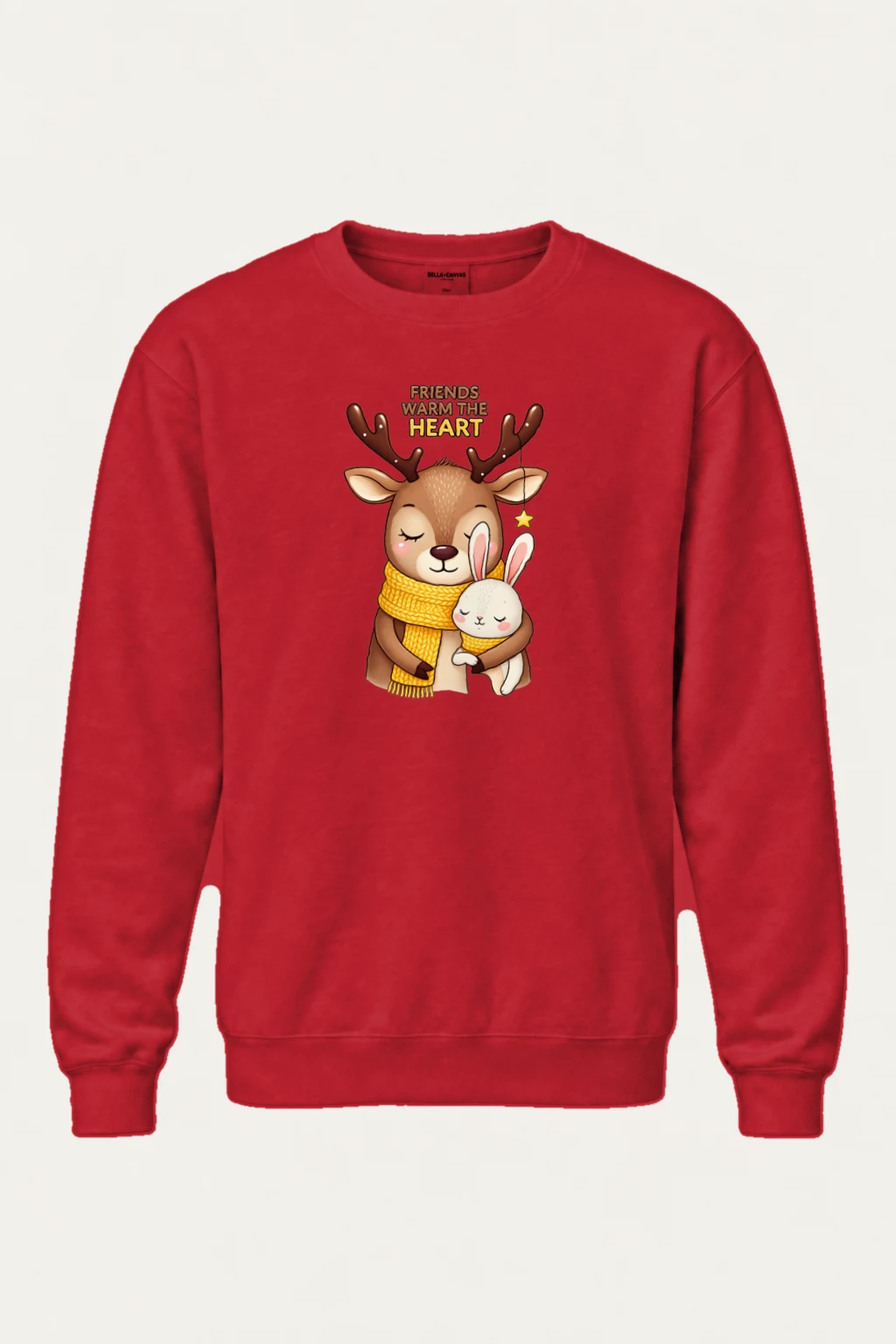 "Friends Warm The Heart" Heavy Blend Unisex Crewneck Sweatshirt | Gildan 18000