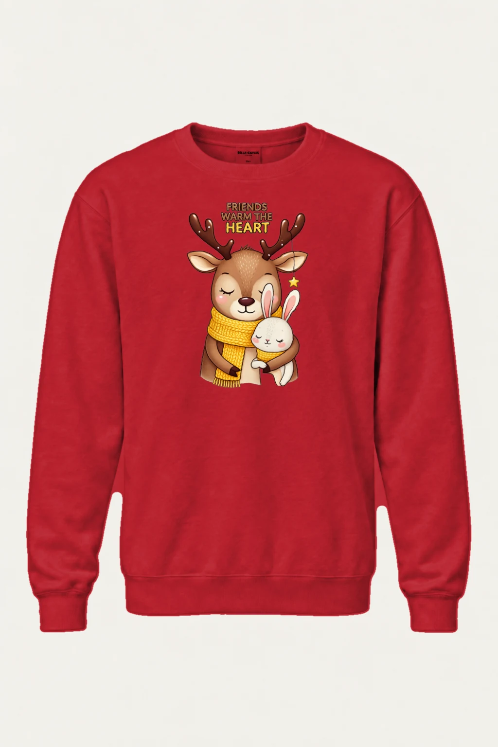 "Friends Warm The Heart" Heavy Blend Unisex Crewneck Sweatshirt | Gildan 18000