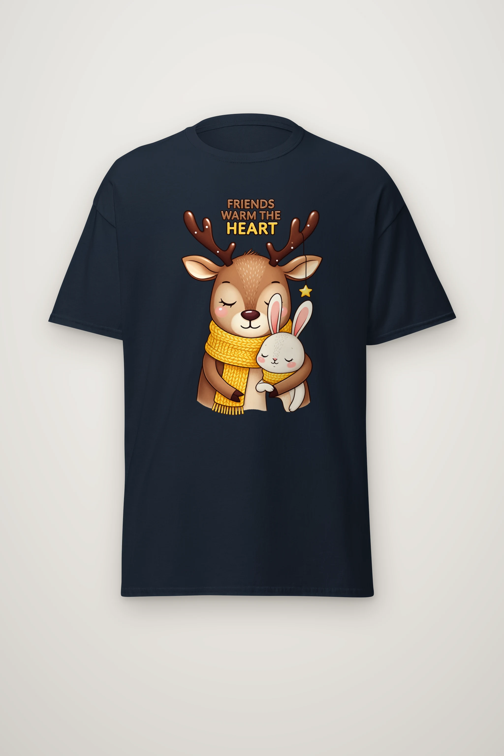 "Friends Warm The Heart" Heavyweight Unisex Crewneck T-shirt
