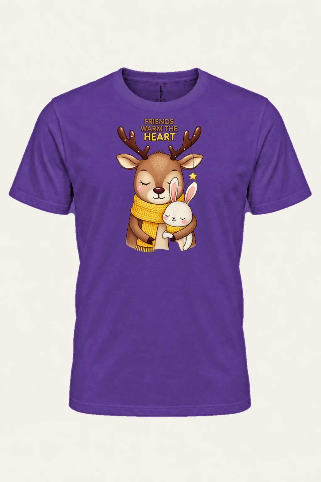 "Friends Warm The Heart" Heavyweight Unisex Crewneck T-shirt | Gildan 5000