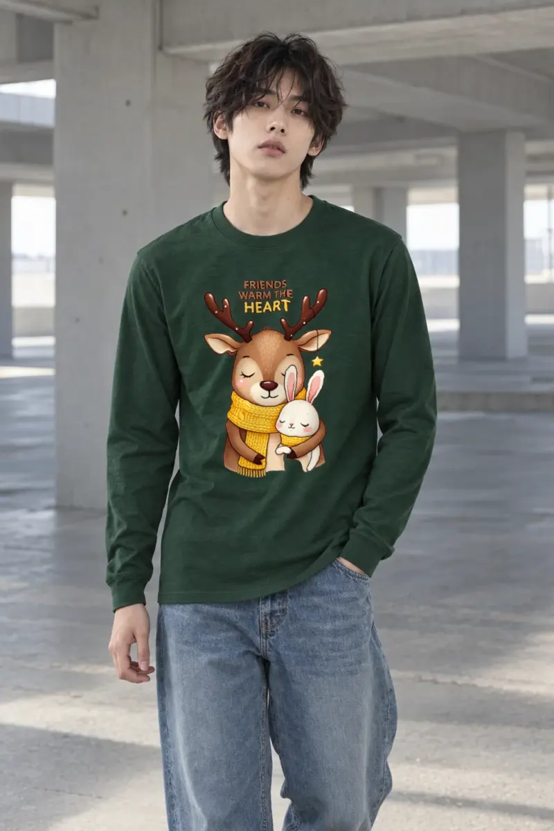 "Friends Warm The Heart" Unisex Longsleeve T-shirt