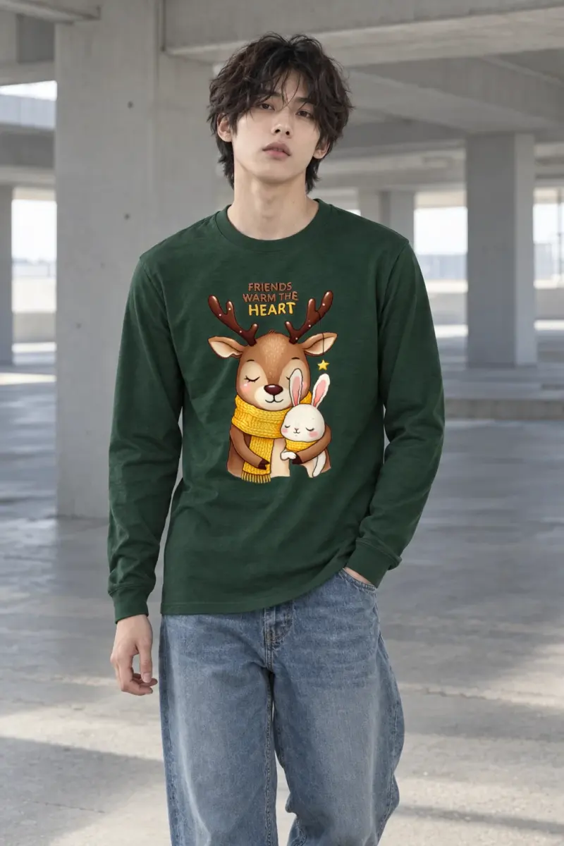 "Friends Warm The Heart" Unisex Longsleeve T-shirt