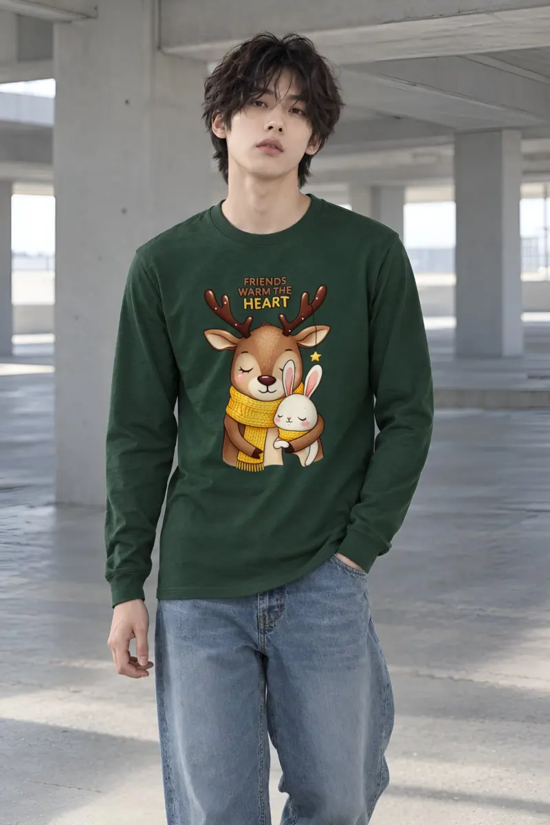 "Friends Warm The Heart" Unisex Longsleeve T-shirt