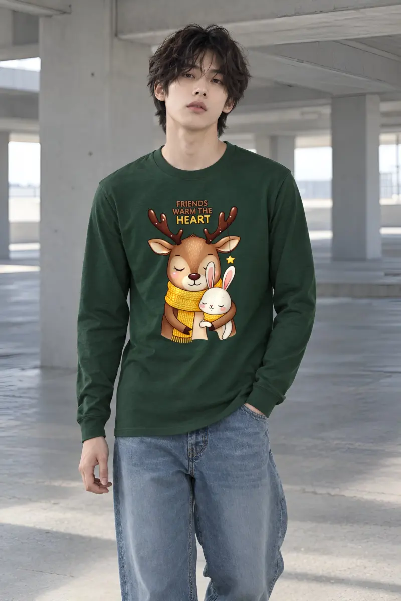 "Friends Warm The Heart" Unisex Longsleeve T-shirt