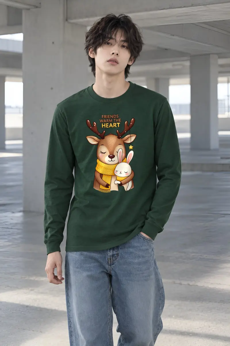 "Friends Warm The Heart" Unisex Longsleeve T-shirt
