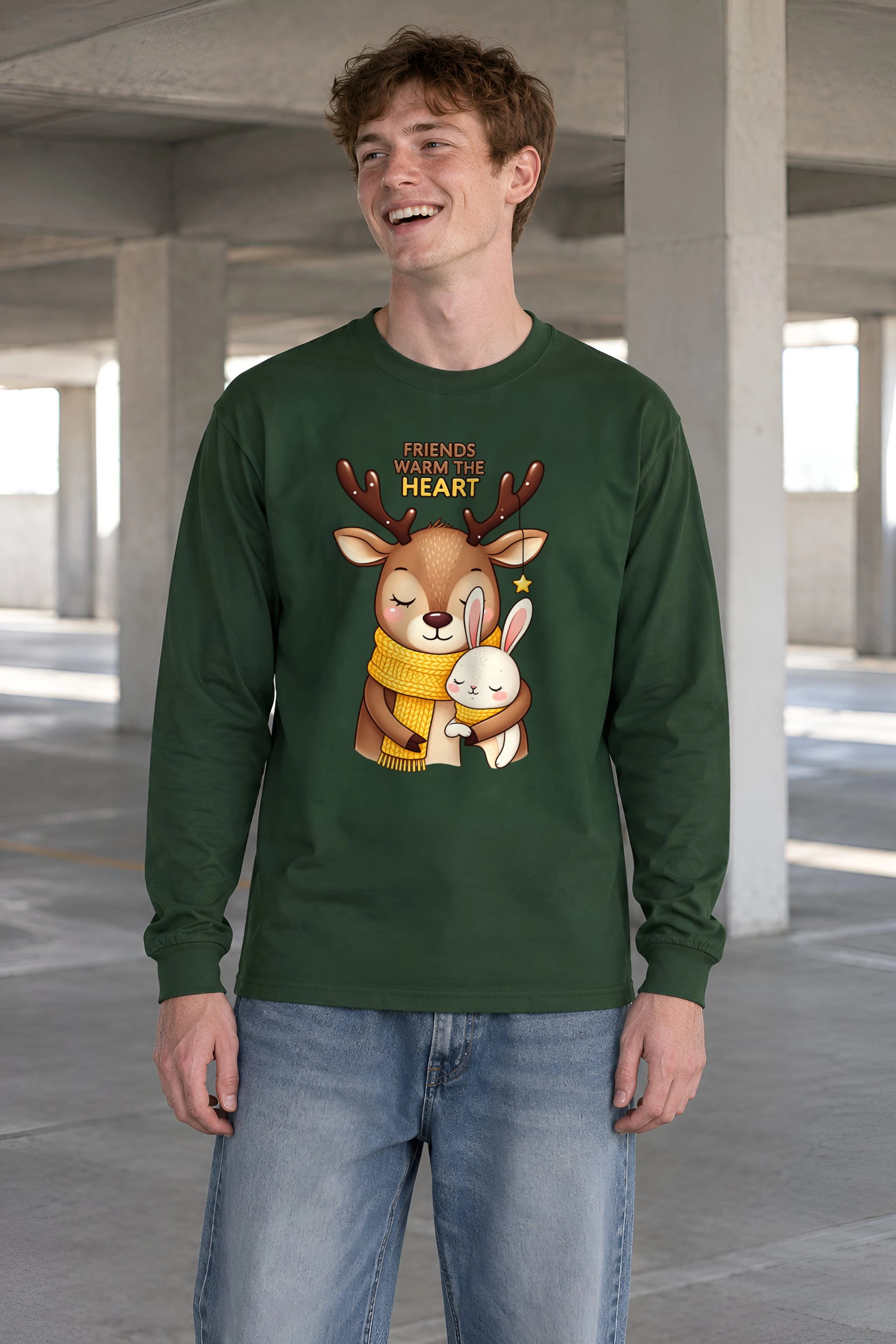 "Friends Warm The Heart" Unisex Longsleeve T-shirt