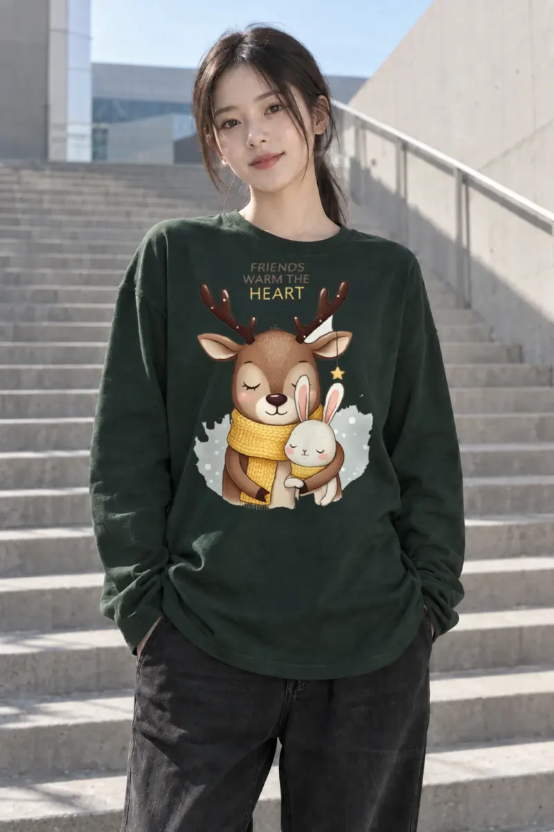 "Friends Warm The Heart" Unisex Longsleeve T-shirt | Gildan 2400