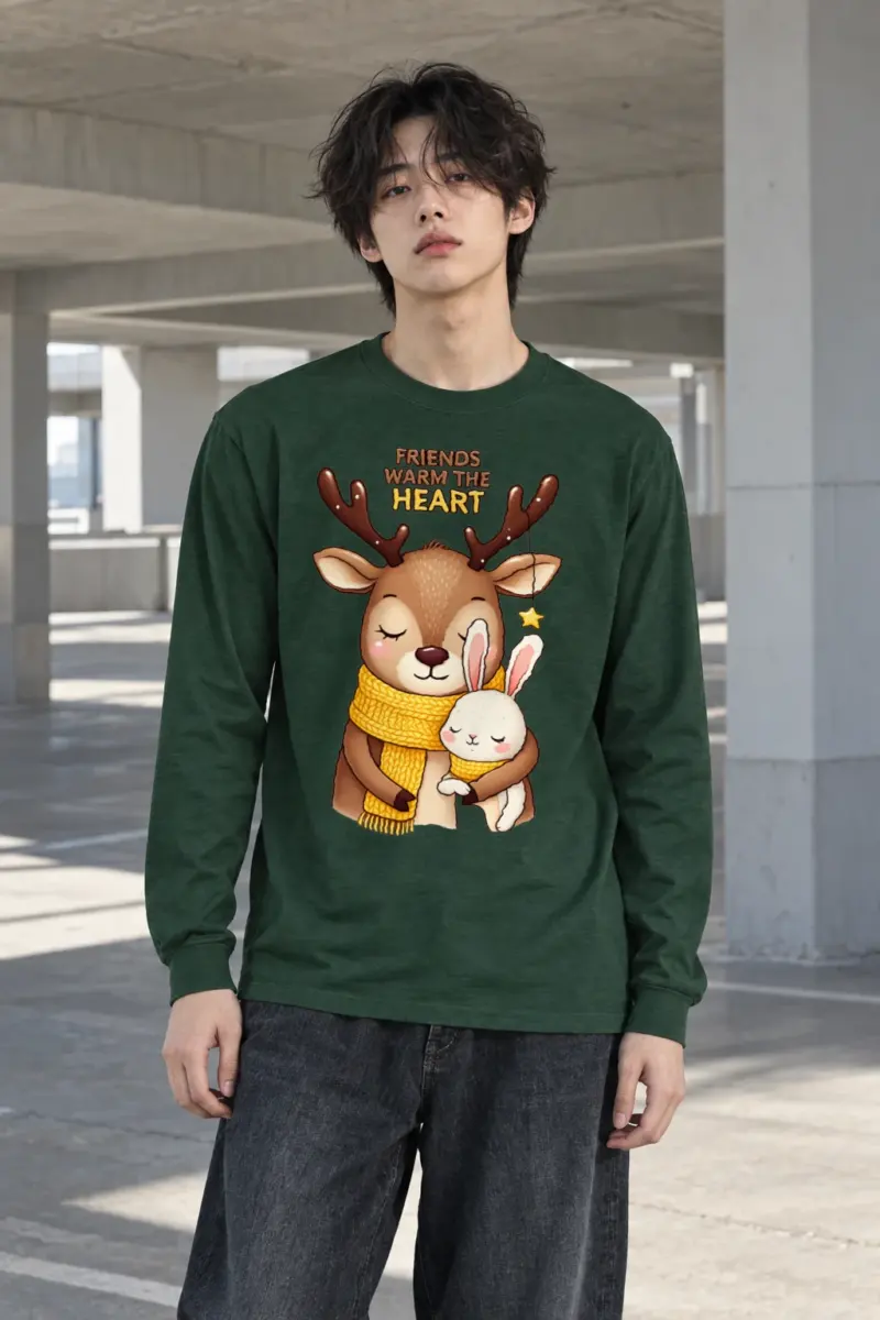 "Friends Warm The Heart" Unisex Longsleeve T-shirt | Gildan 2400