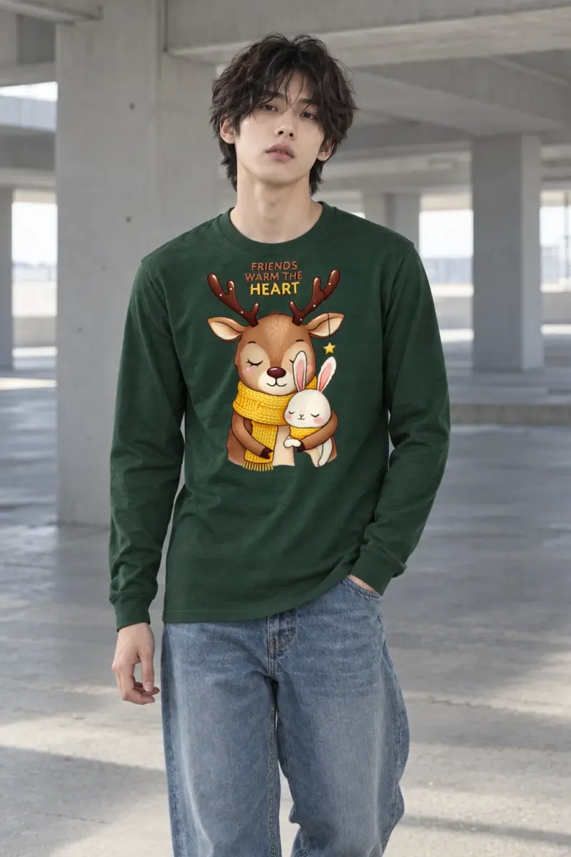 "Friends Warm The Heart" Unisex Longsleeve T-shirt