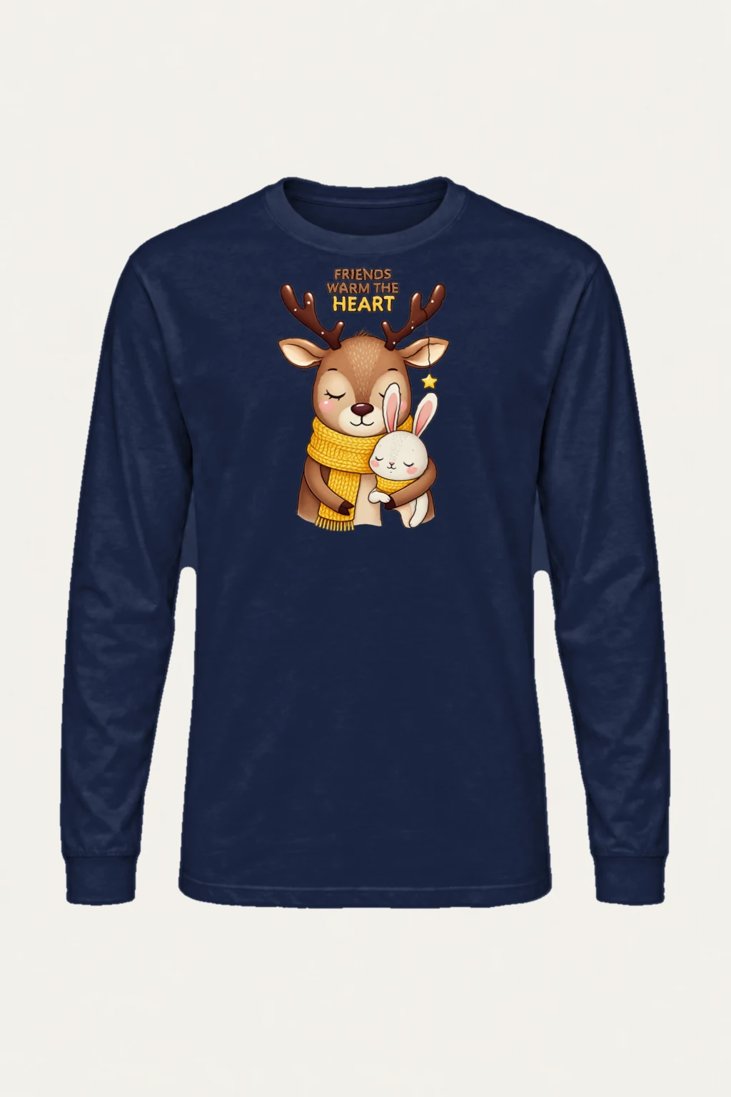 "Friends Warm The Heart" Unisex Longsleeve T-shirt | Gildan 2400