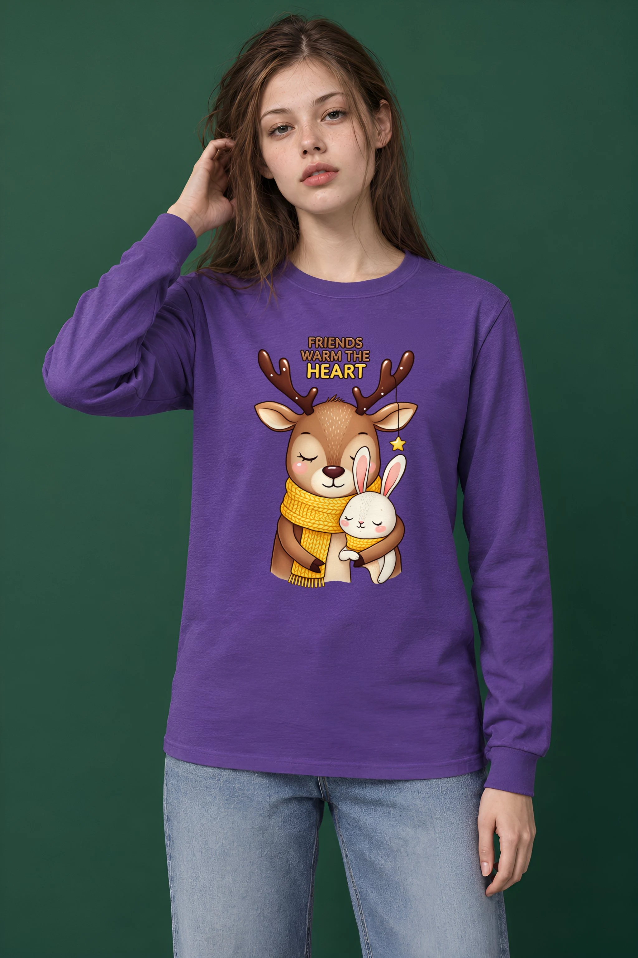"Friends Warm The Heart" Unisex Longsleeve T-shirt