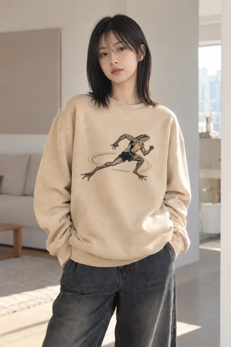 "Frog Runner" Heavy Blend Unisex Crewneck Sweatshirt | Gildan 18000