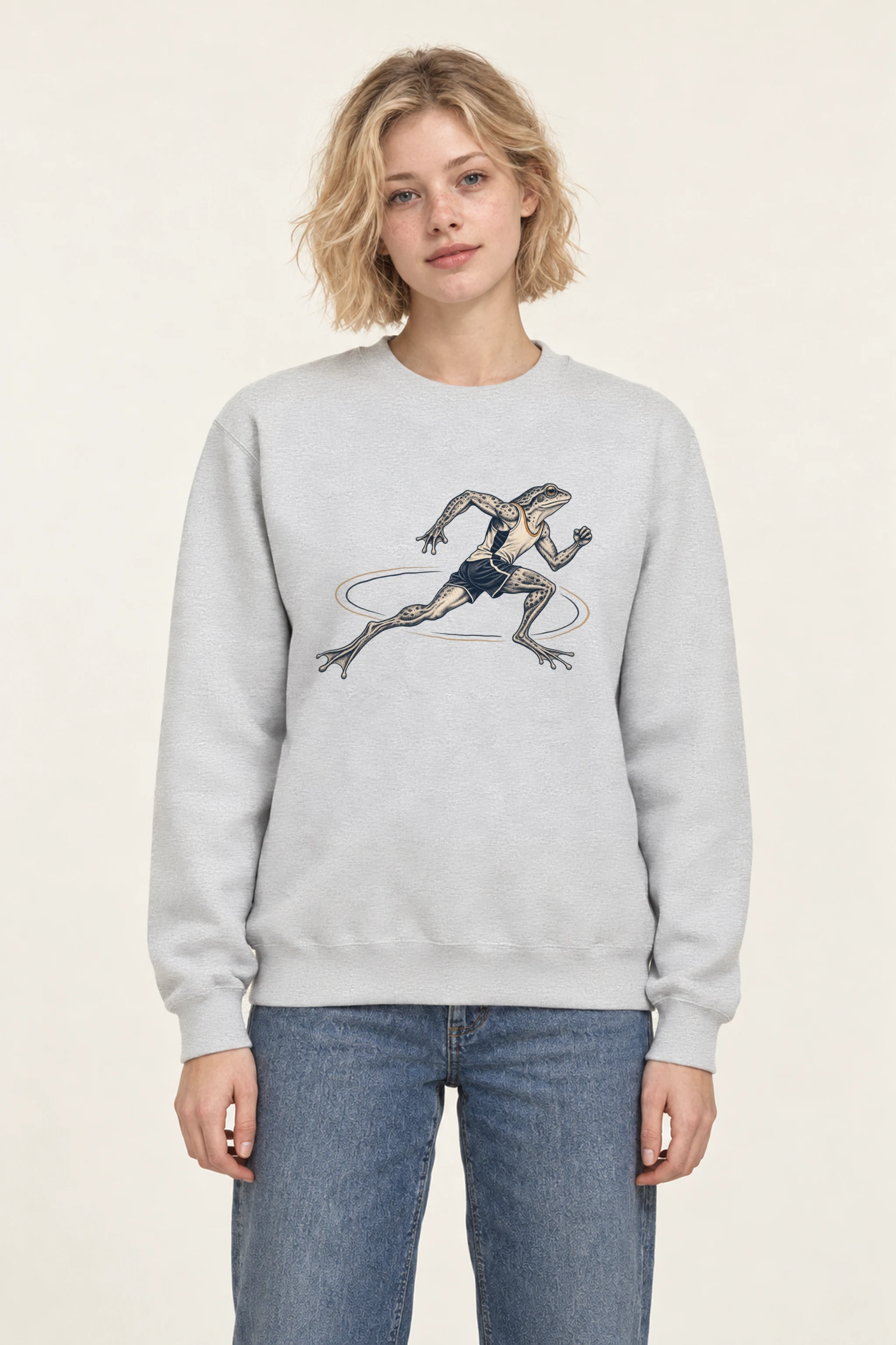 "Frog Runner" 1 Crewneck Sweatshirt