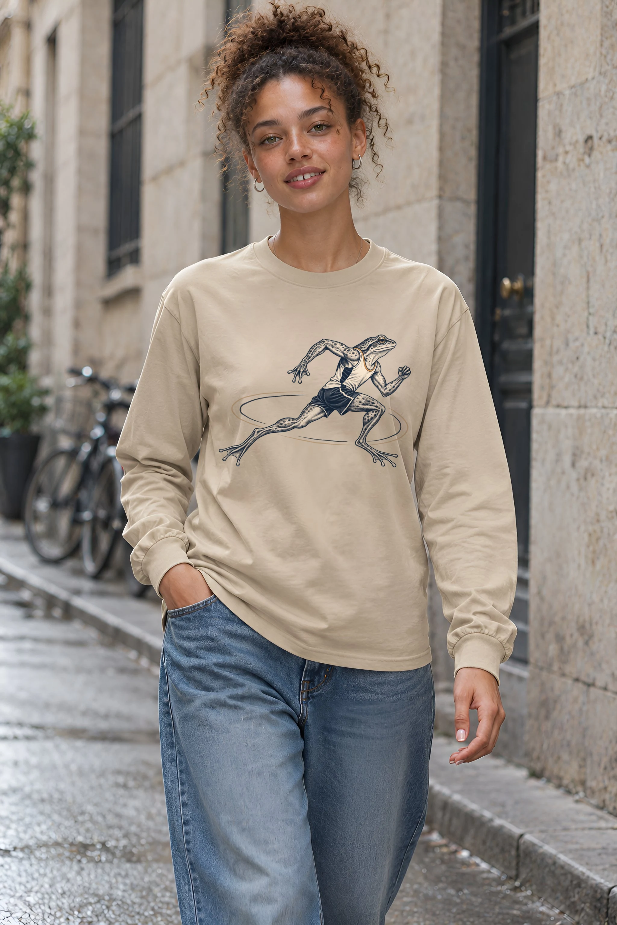 "Frog Runner" Unisex Longsleeve T-shirt