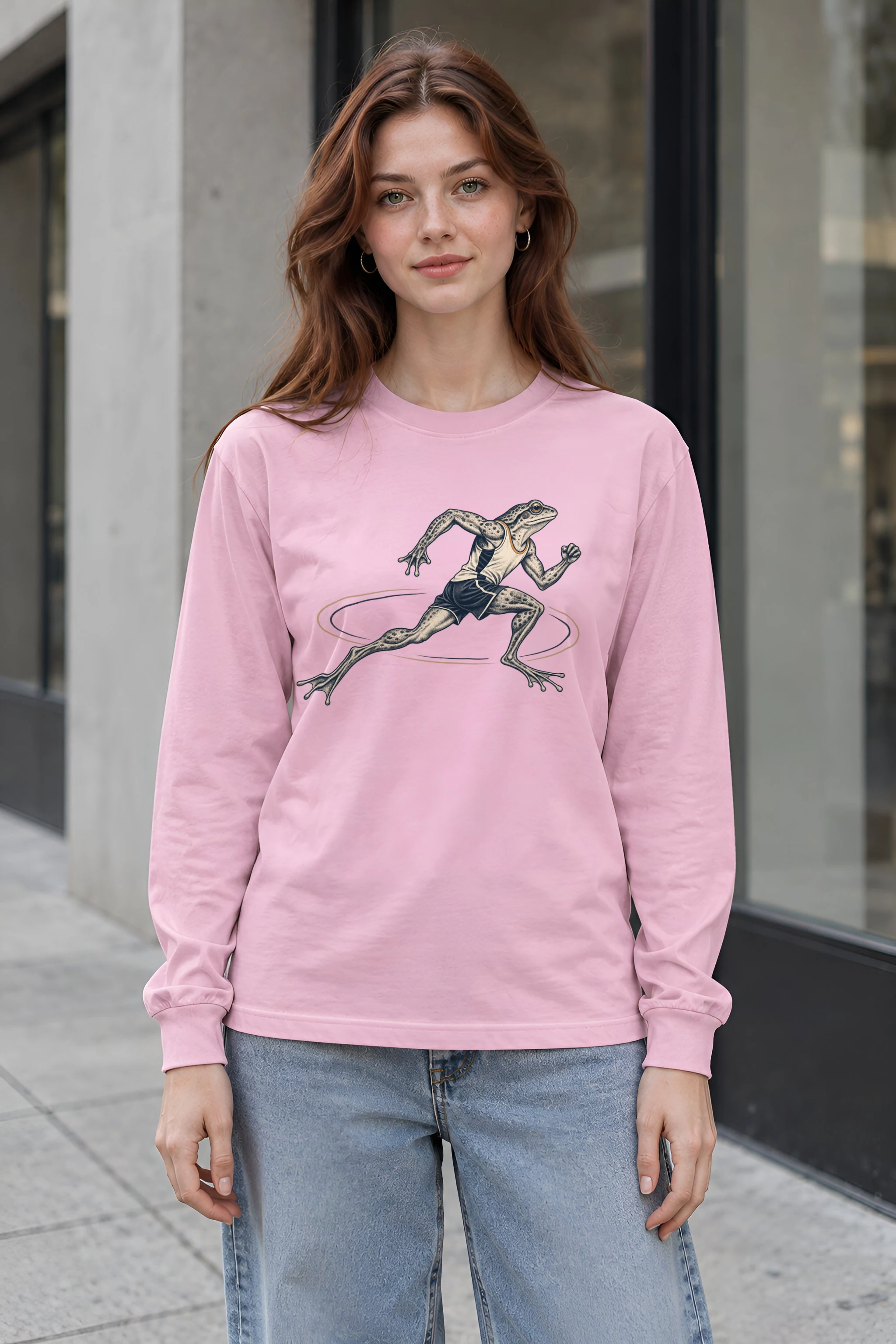 "Frog Runner" Unisex Longsleeve T-shirt