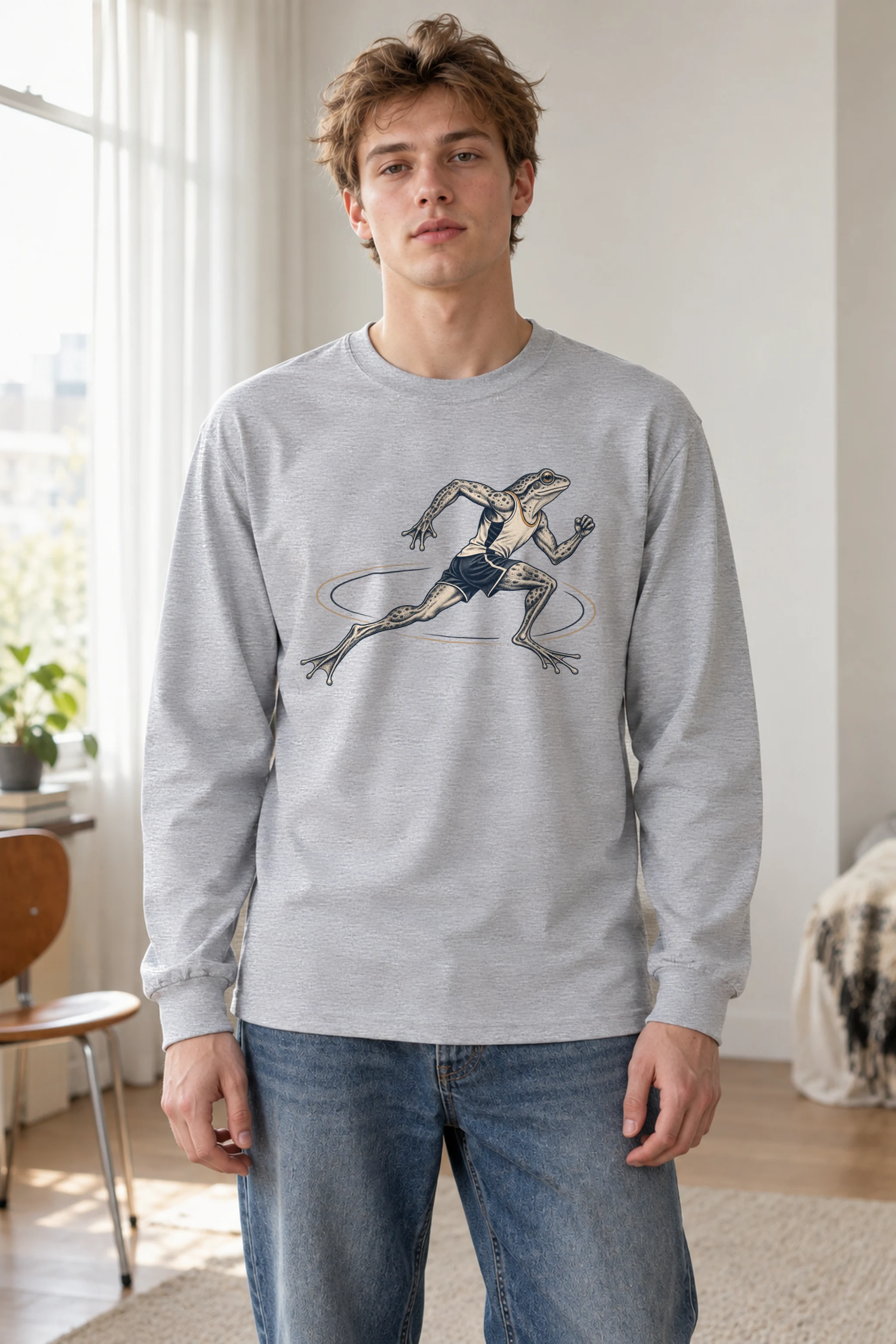 "Frog Runner" Unisex Longsleeve T-shirt