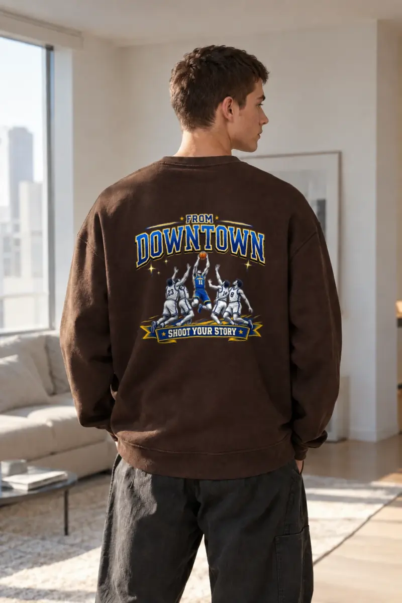 "From Downtown" Heavy Blend Unisex Crewneck Sweatshirt | Gildan 18000