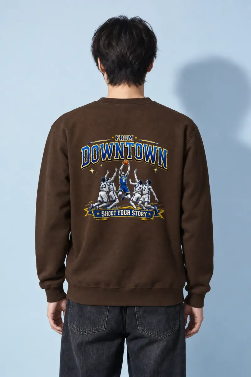 "From Downtown" Heavy Blend Unisex Crewneck Sweatshirt | Gildan 18000