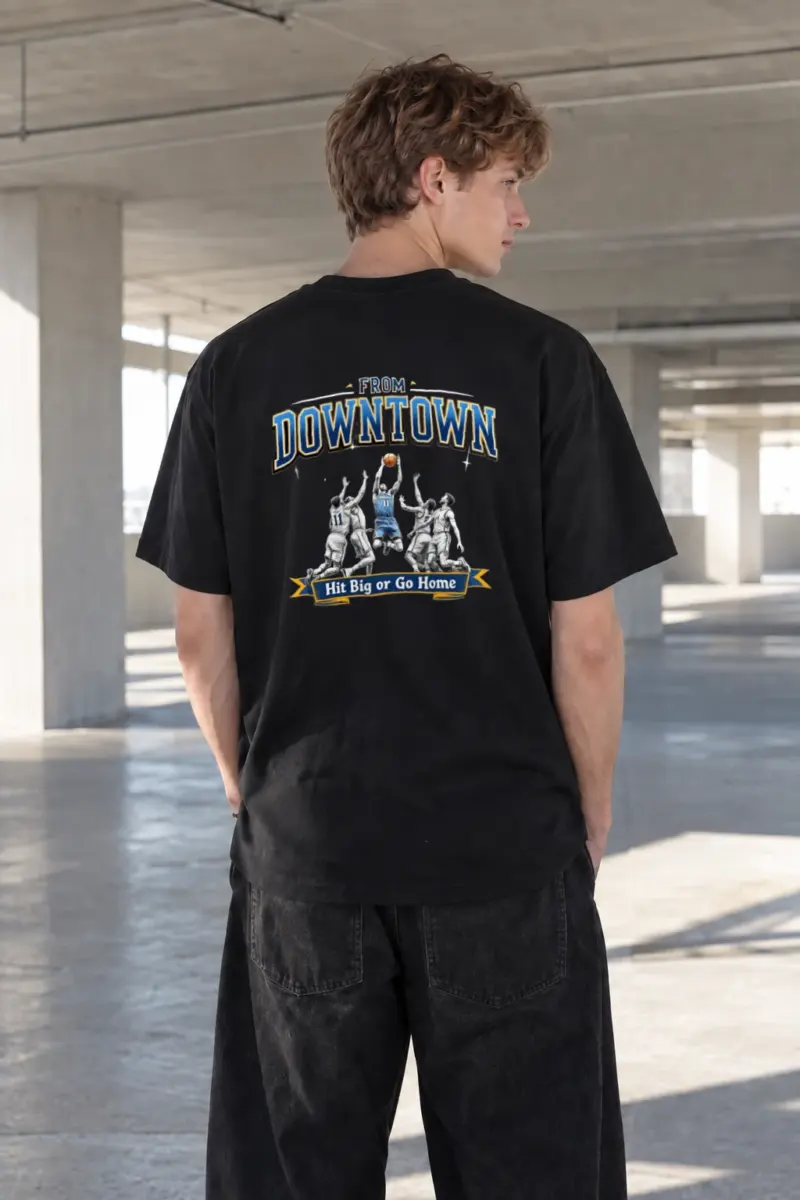 “From Downtown” Heavyweight Unisex Crewneck T-shirt | Gildan 5000