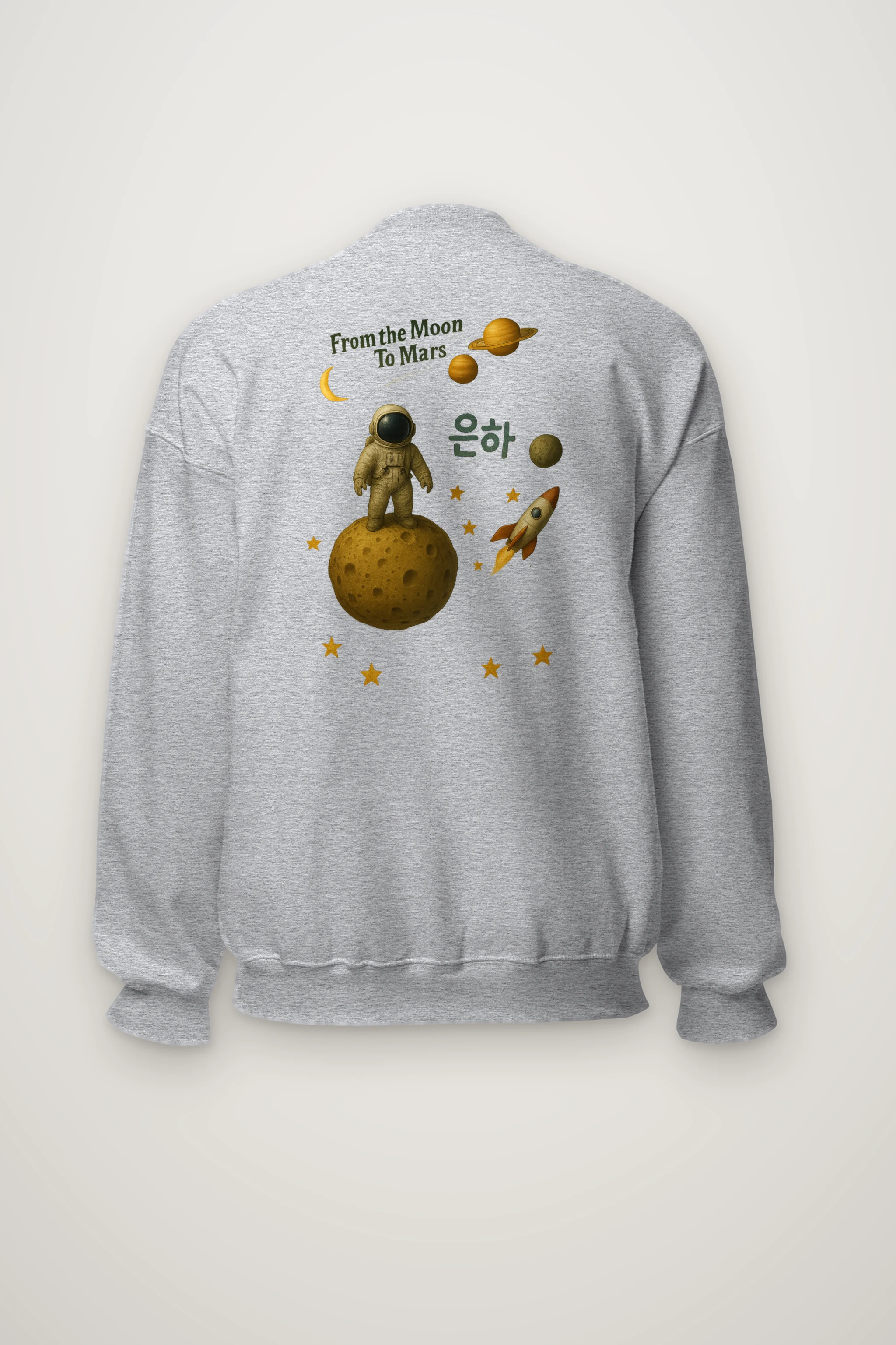 "From The Moon To Mars" Heavy Blend Unisex Crewneck Sweatshirt
