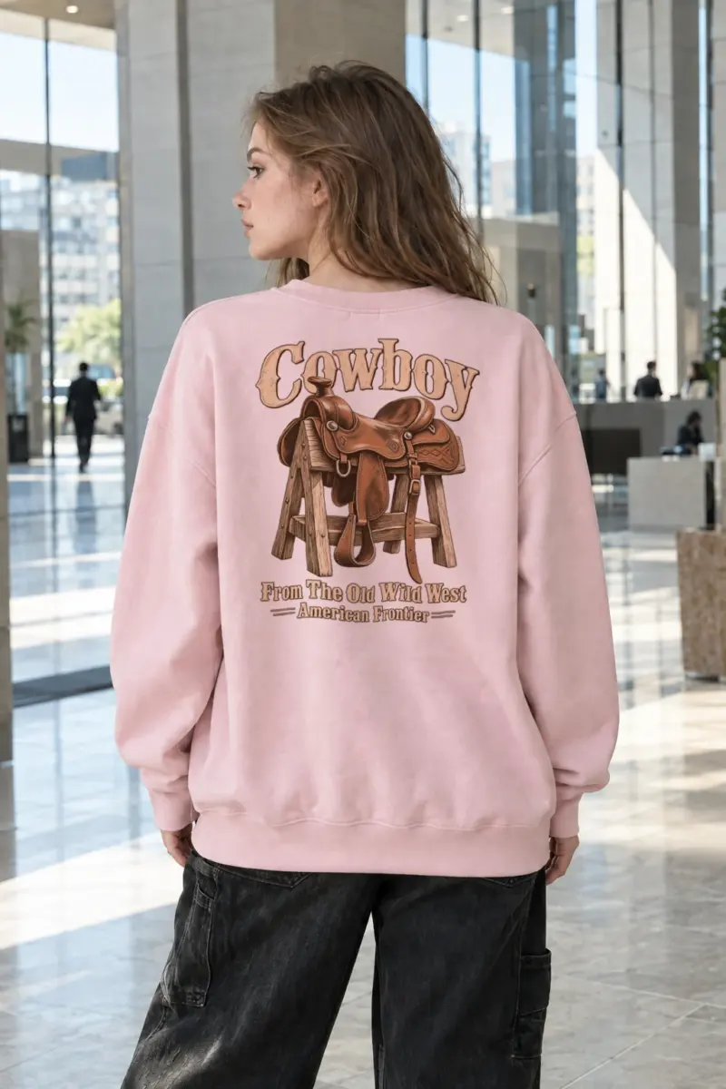 "Frontier Saddle" Heavy Blend Unisex Crewneck Sweatshirt | Gildan 18000