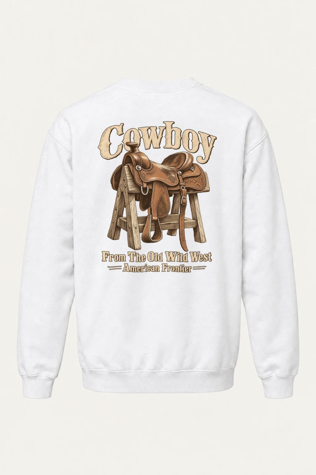 "Frontier Saddle" Heavy Blend Unisex Crewneck Sweatshirt | Gildan 18000