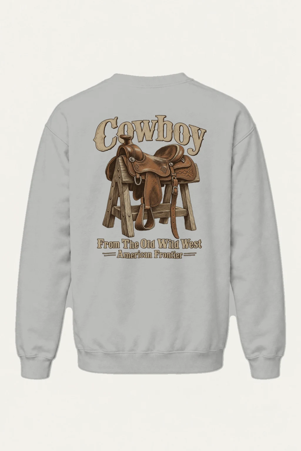"Frontier Saddle" Heavy Blend Unisex Crewneck Sweatshirt | Gildan 18000