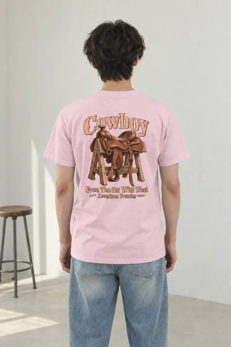 "Frontier Saddle" Heavyweight Unisex Crewneck T-shirt | Gildan 5000