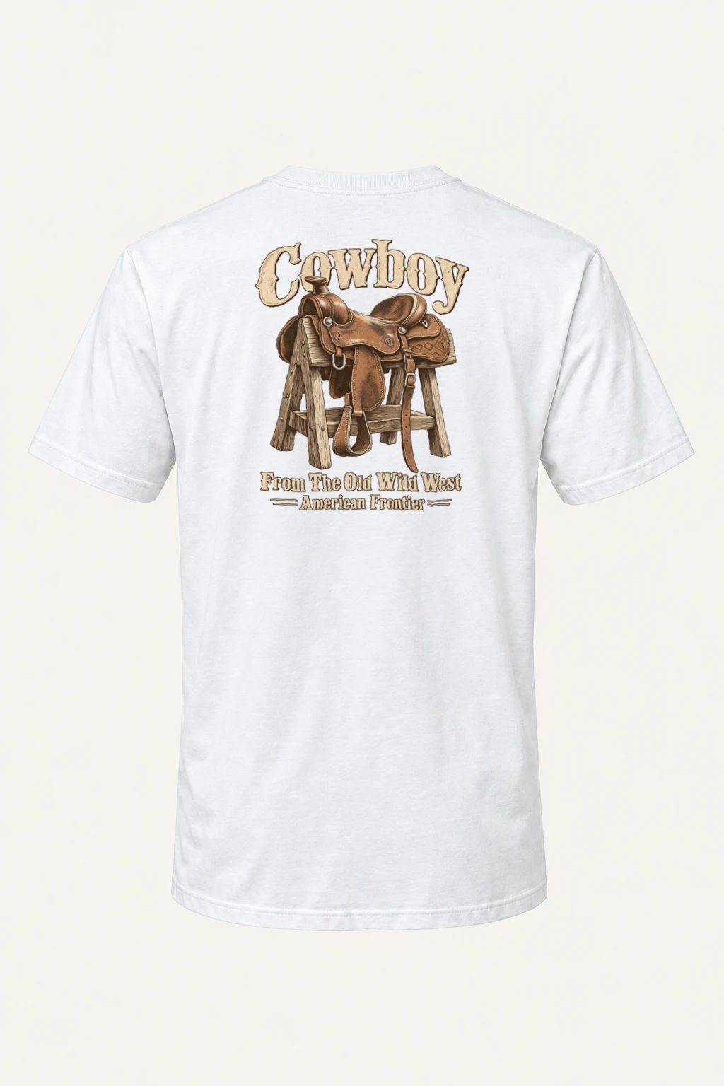 "Frontier Saddle" Heavyweight Unisex Crewneck T-shirt | Gildan 5000