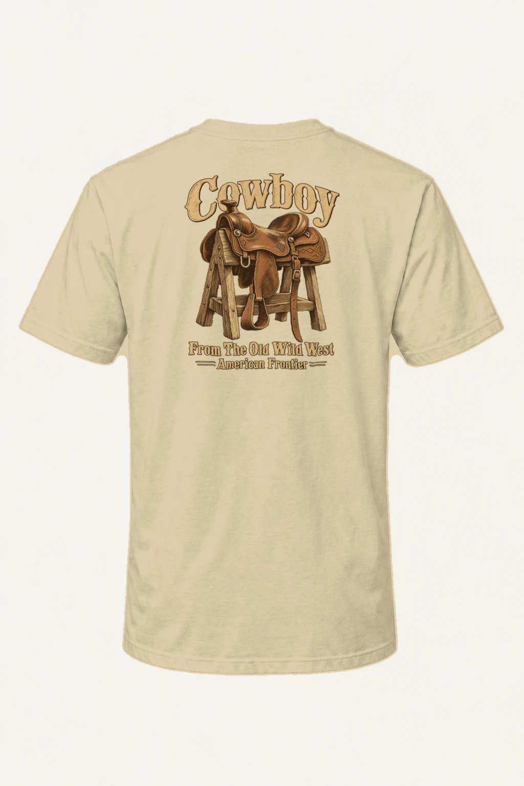 "Frontier Saddle" Heavyweight Unisex Crewneck T-shirt | Gildan 5000