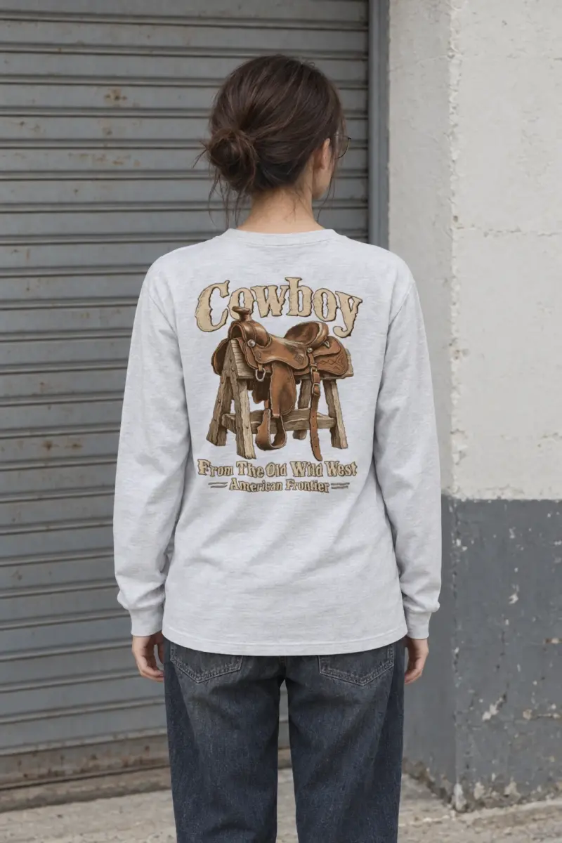 "Frontier Saddle" Unisex Longsleeve T-shirt | Gildan 2400