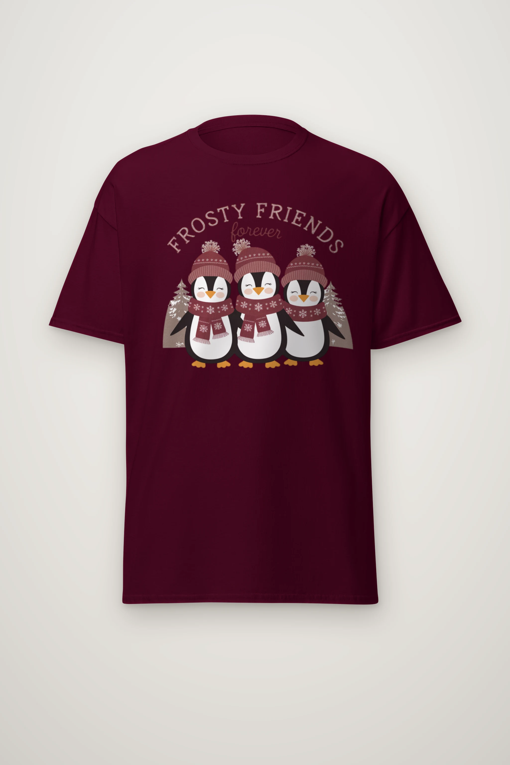 "Frosty Friends Forever" Heavyweight Unisex Crewneck T-shirt