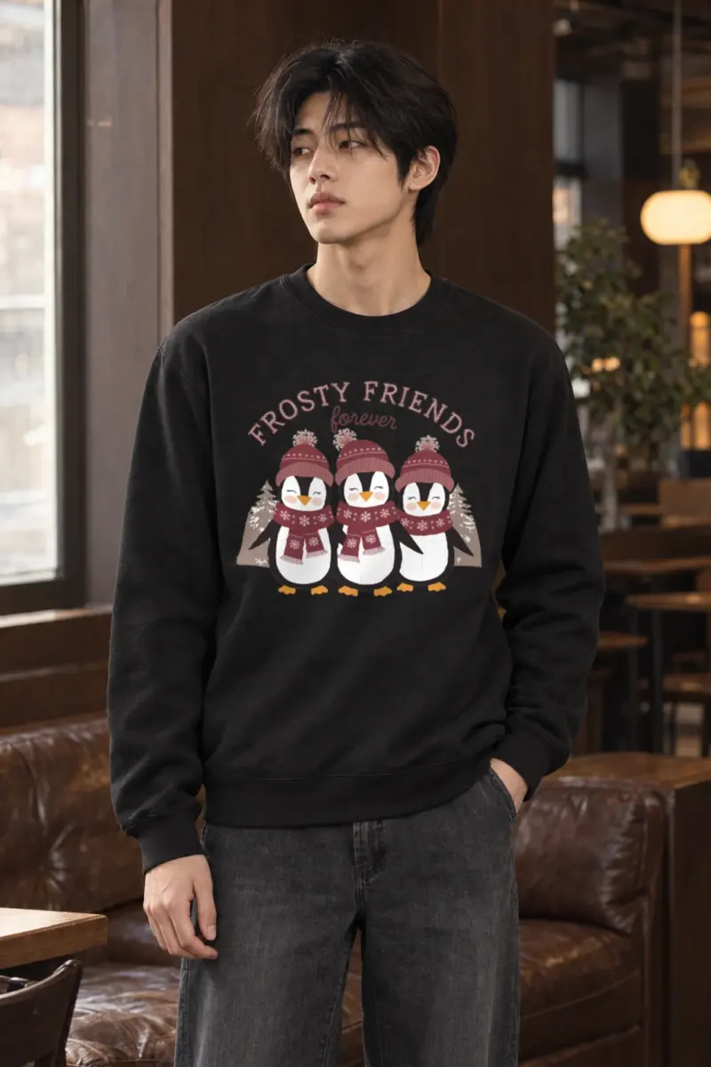 "Frosty Friends" Heavy Blend Unisex Crewneck Sweatshirt