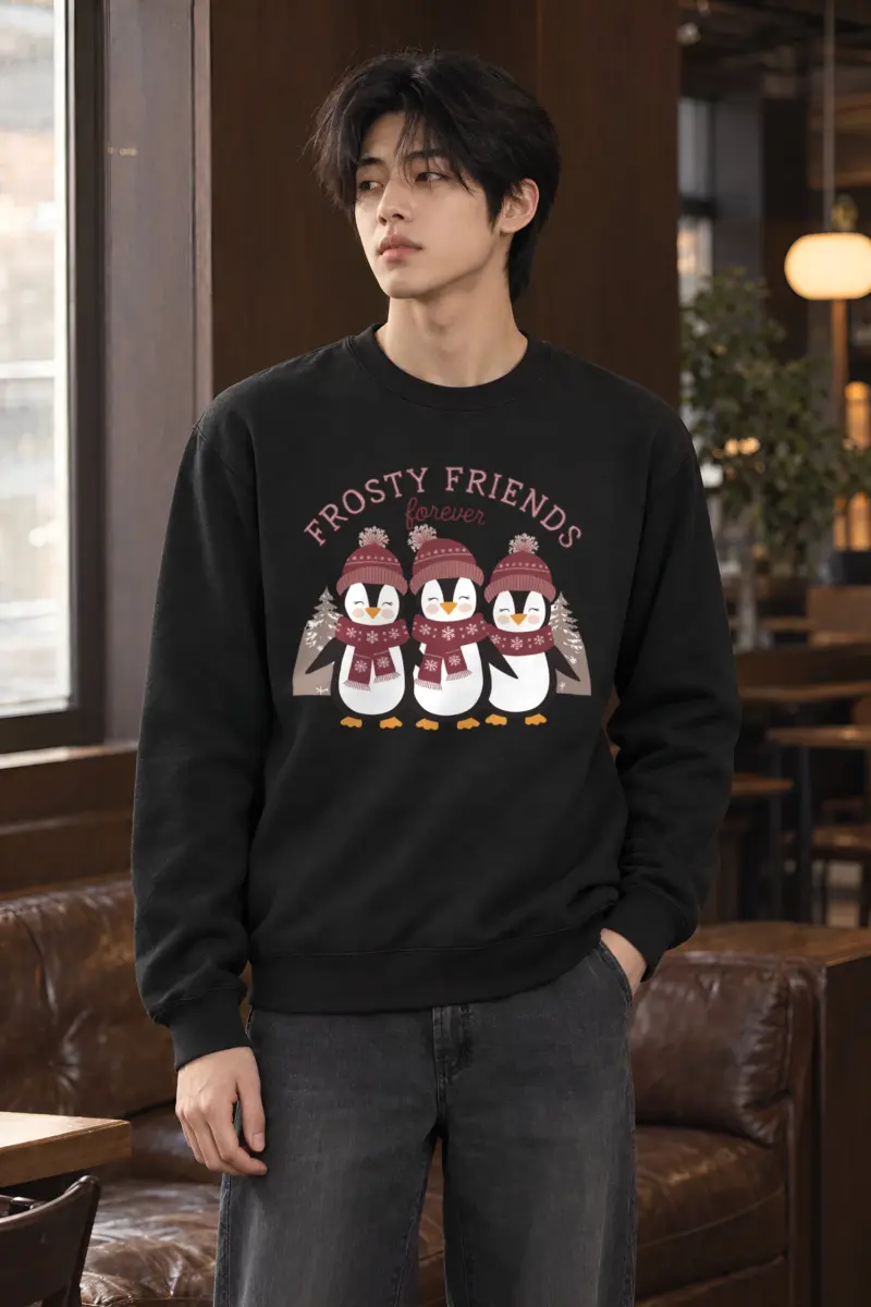 "Frosty Friends" Heavy Blend Unisex Crewneck Sweatshirt