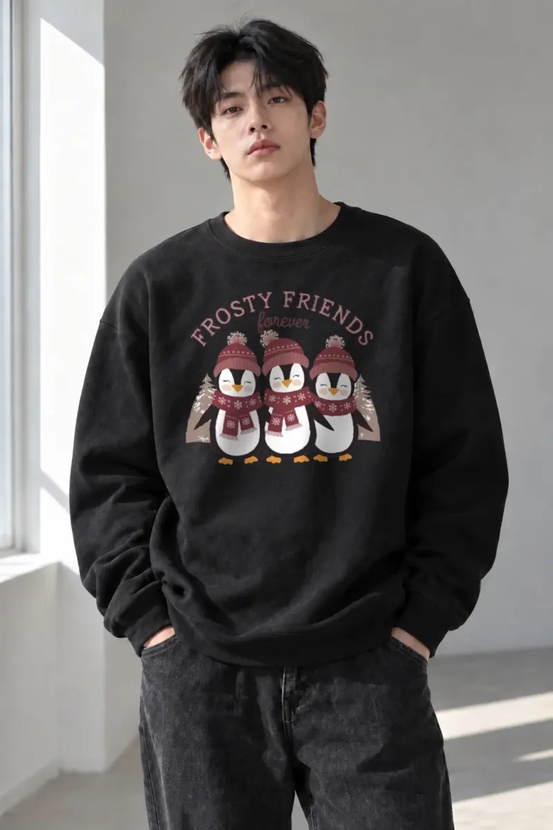 “Frosty Friends” Heavy Blend Unisex Crewneck Sweatshirt | Gildan 18000