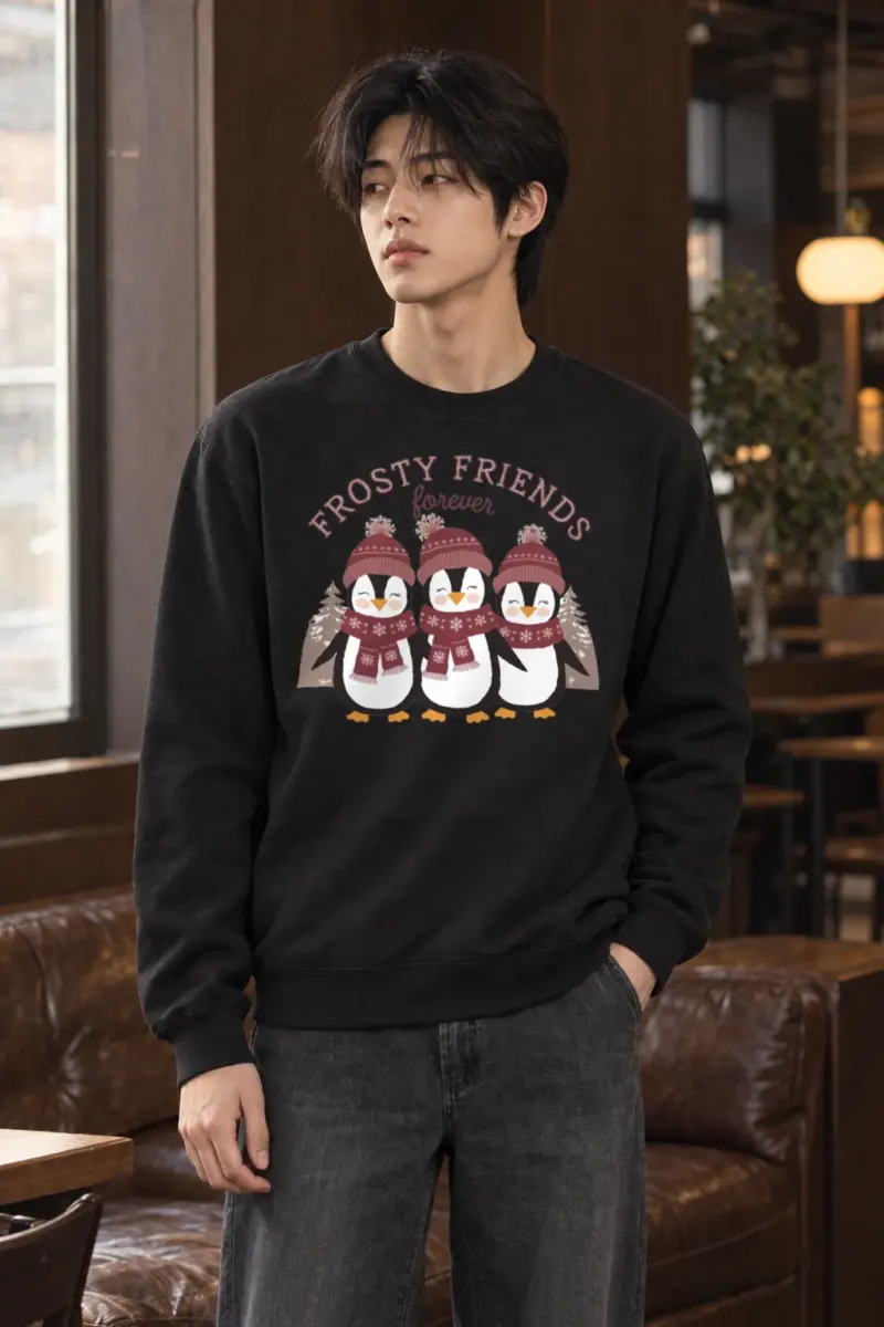 "Frosty Friends" Heavy Blend Unisex Crewneck Sweatshirt | Gildan 18000