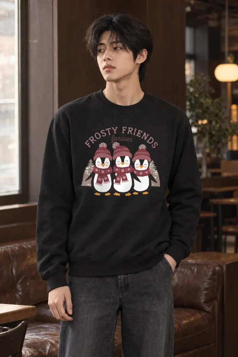 "Frosty Friends" Heavy Blend Unisex Crewneck Sweatshirt