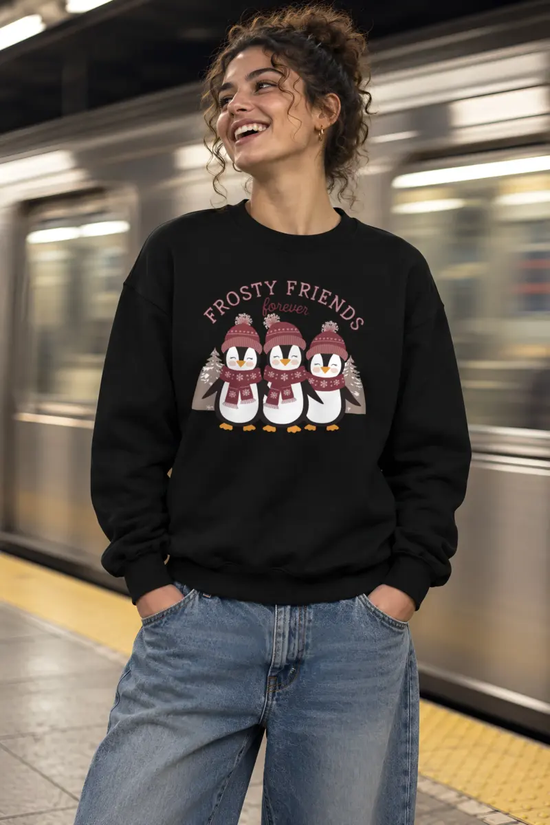 "Frosty Friends" Heavy Blend Unisex Crewneck Sweatshirt