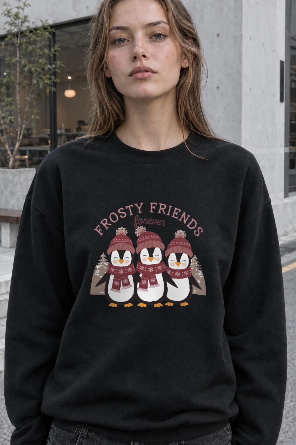 "Frosty Friends" Heavy Blend Unisex Crewneck Sweatshirt | Gildan 18000