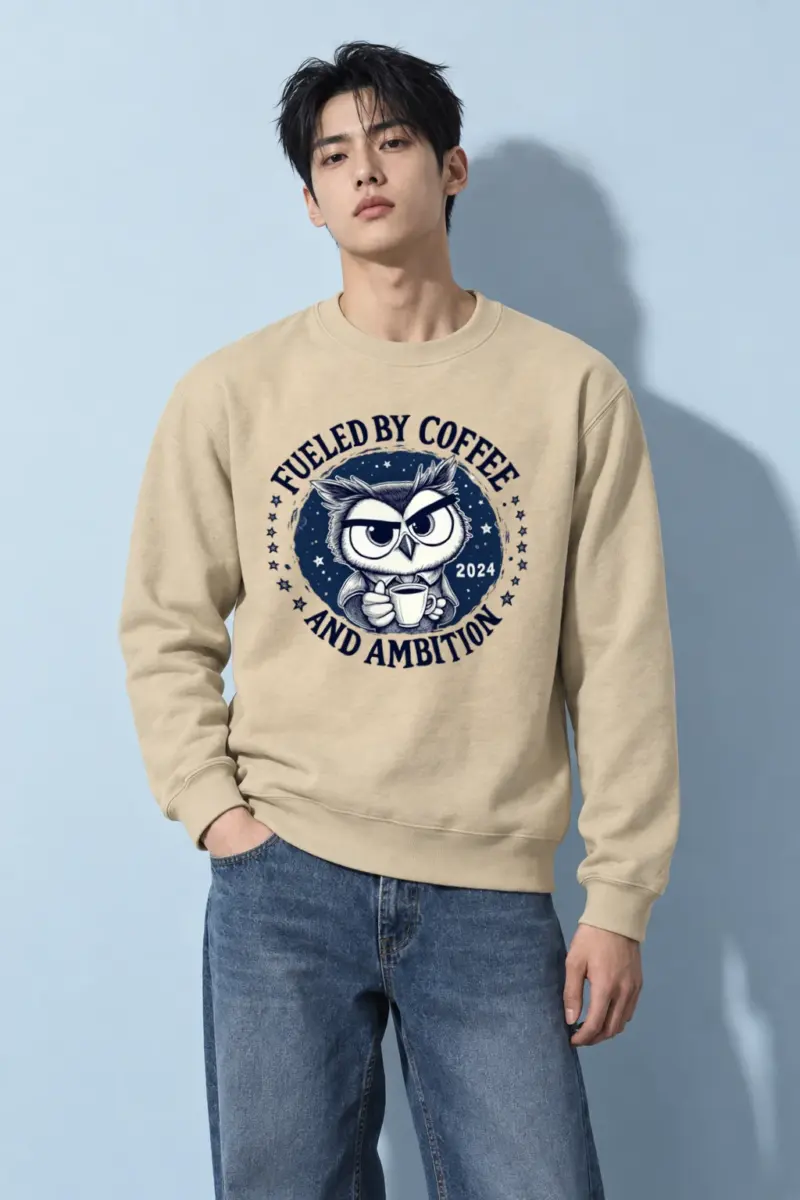 "Fueled By Coffee" Heavy Blend Unisex Crewneck Sweatshirt