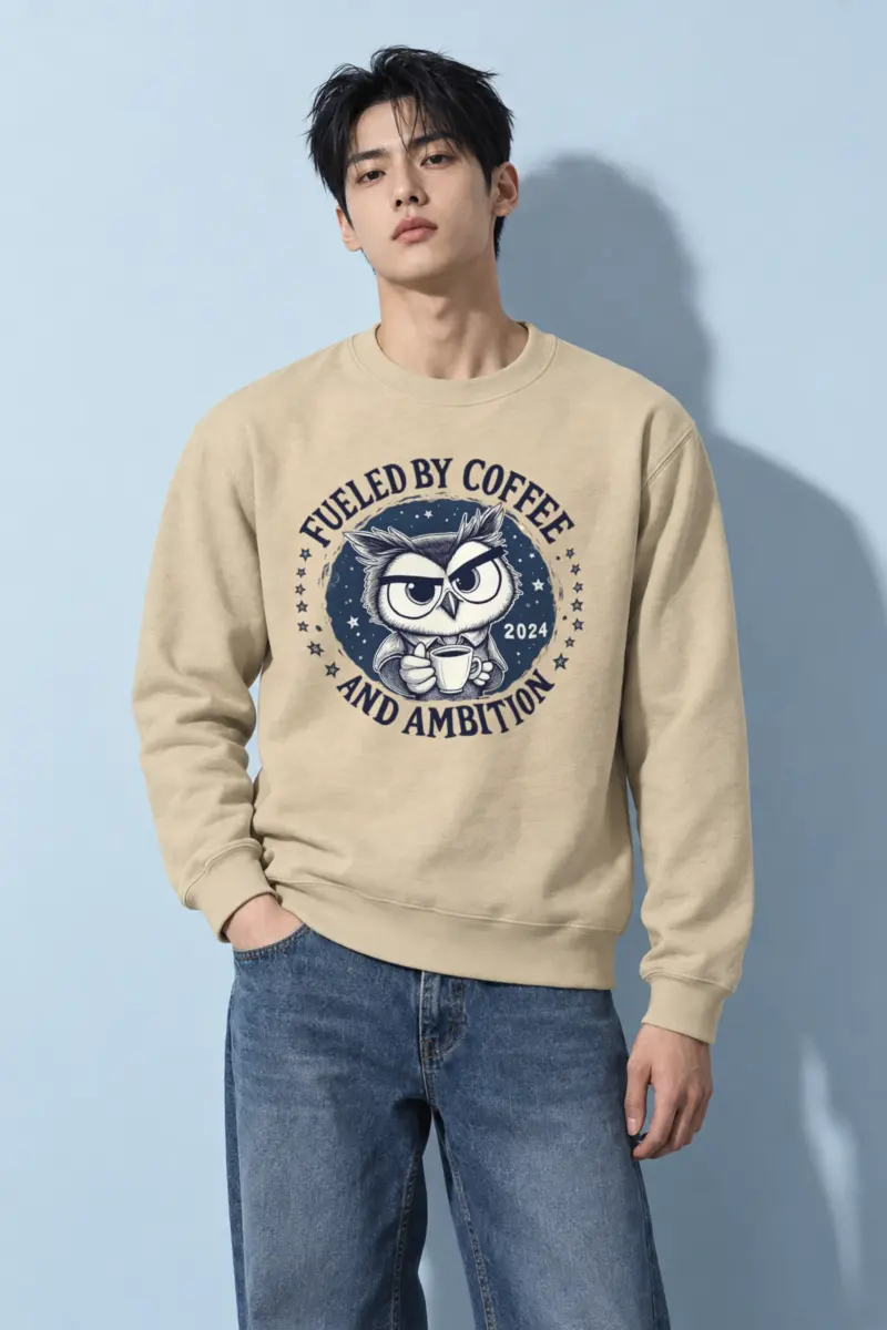 "Fueled By Coffee" Heavy Blend Unisex Crewneck Sweatshirt
