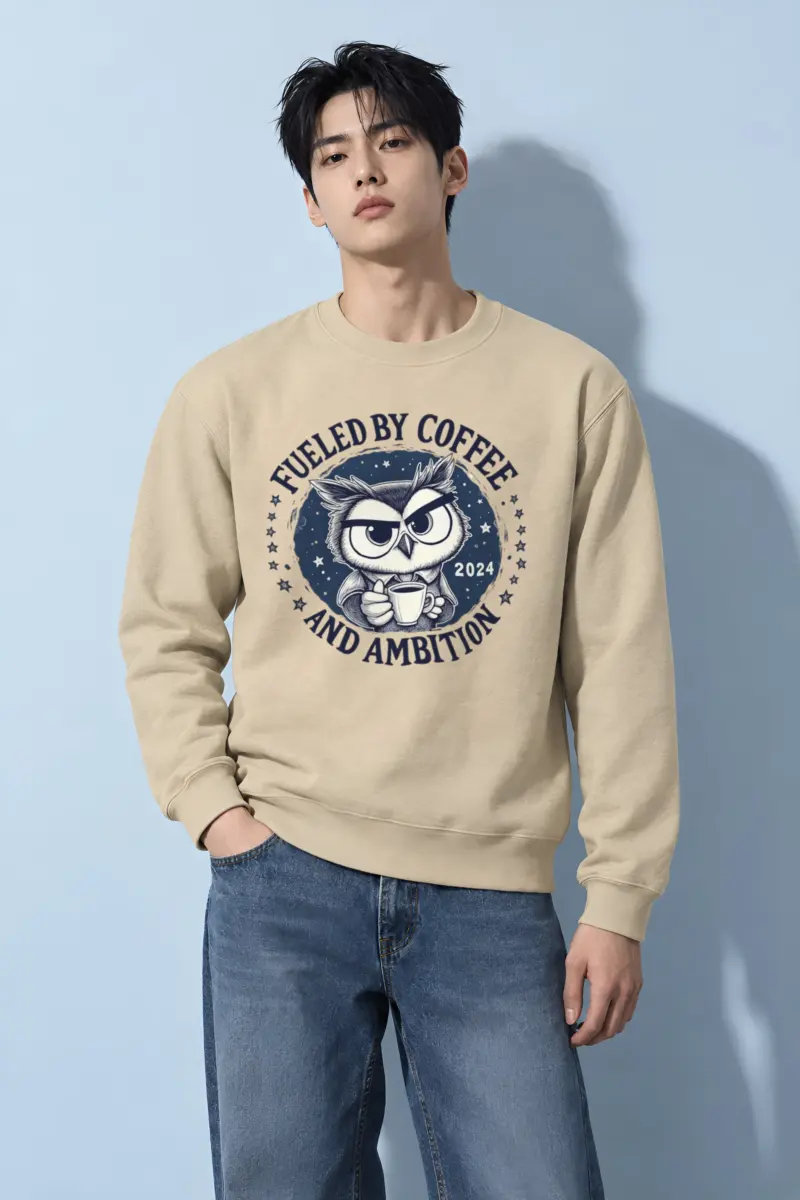"Fueled By Coffee" Heavy Blend Unisex Crewneck Sweatshirt