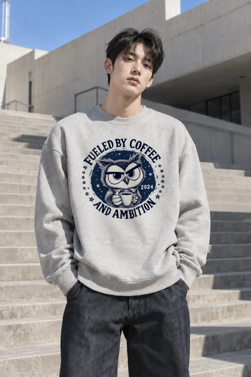“Fueled By Coffee” Heavy Blend Unisex Crewneck Sweatshirt | Gildan 18000