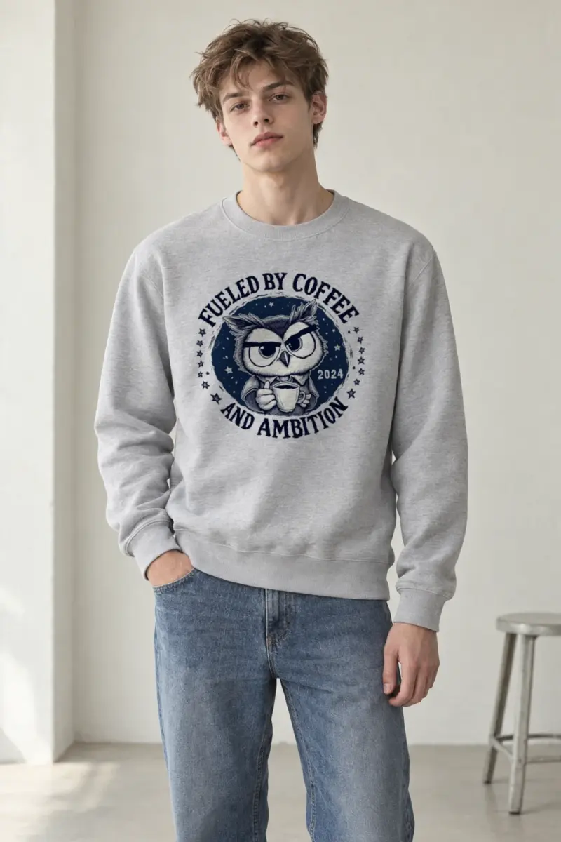 "Fueled By Coffee" Heavy Blend Unisex Crewneck Sweatshirt | Gildan 18000